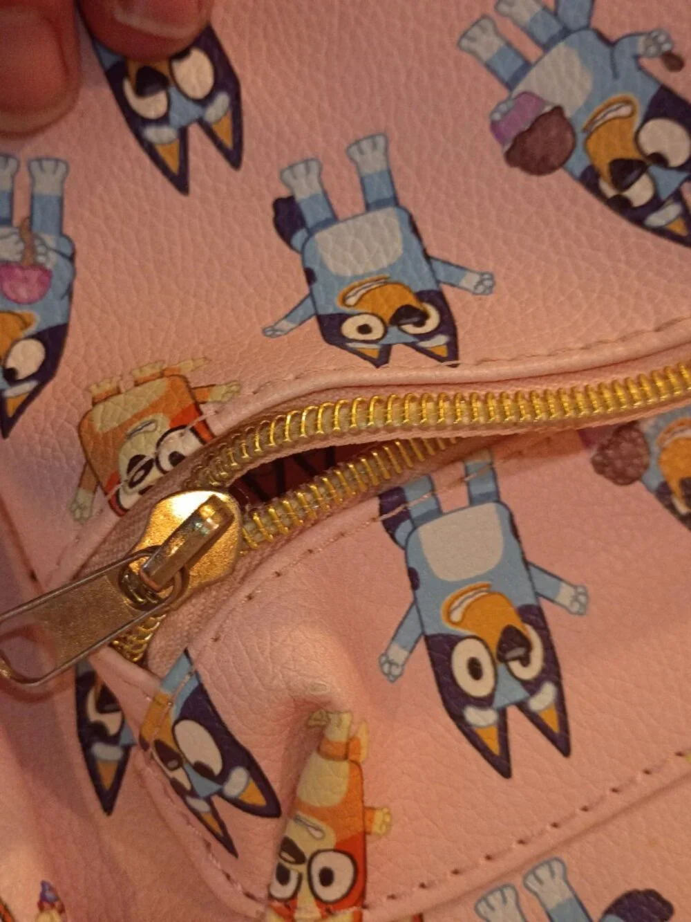 Pink Leather Bluey Mini Backpack NWOT!